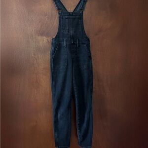 Free People Black Denim Overalls
